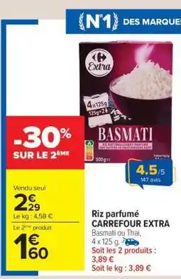 Carrefour Market Riz parfumé CARREFOUR EXTRA offre