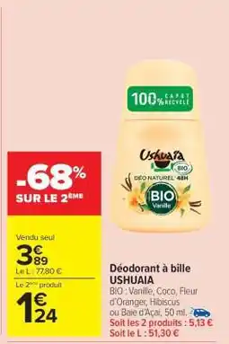 Carrefour Market Déodorant à bille USHUAIA offre