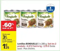 Carrefour Lentilles BONDUELLE offre