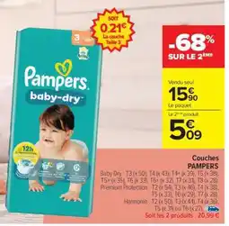 Carrefour Market Pampers Baby-Dry offre
