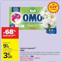 Carrefour Market LESSIVE CAPSULES OMO offre