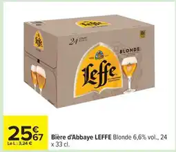 Carrefour Bière d'Abbaye LEFFE Blonde offre
