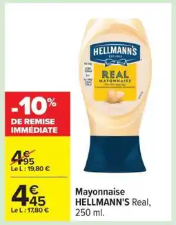 Carrefour Mayonnaise HELLMANN'S Real, 250 ml offre