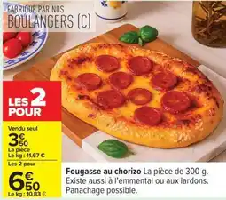 Carrefour Fougasse au chorizo offre