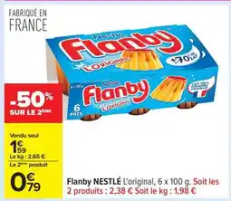 Carrefour Flanby NESTLÉ L'original offre