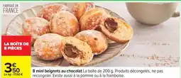 Carrefour 8 mini beignets au chocolat offre