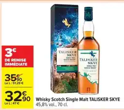 Carrefour Whisky Scotch Single Malt TALISKER SKYE offre