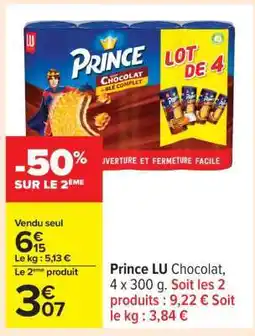 Carrefour Prince LU Chocolat offre