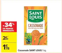 Carrefour Cassonade SAINT LOUIS 1 kg offre
