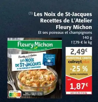 Colruyt Les noix de st-jacques recettes de l'atelier fleury michon offre