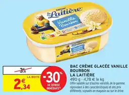 Intermarché Hyper Bac crème glacée vanille bourbon la laitière offre