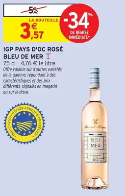 Intermarché Hyper Igp pays d'oc rosé bleu de mer offre