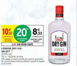 Intermarché Hyper London dry gin on off offre