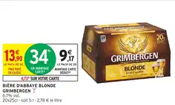 Intermarché Hyper Bière d'abbaye blonde grimbergen offre