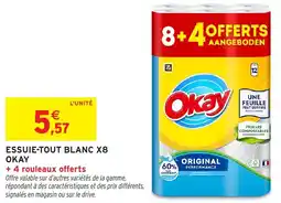 Intermarché Hyper Essuie-tout blanc x8 okay offre