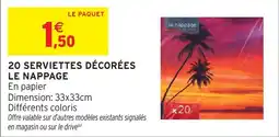 Intermarché Hyper 20 serviettes décorées le nappage offre