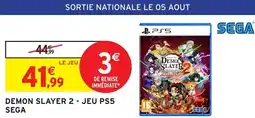 Intermarché Hyper Demon slayer 2 jeu ps5 sega offre