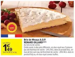 Carrefour Drive Royal - brie de meaux a.o.p offre