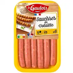 Carrefour LE GAULOIS Saucisses de volaille offre