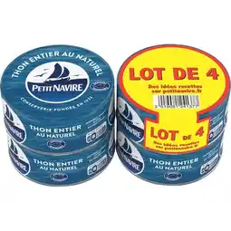 Carrefour PETIT NAVIRE Thon entier au naturel offre