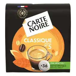 Carrefour CARTE NOIRE Dosettes de café offre