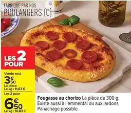 Carrefour Nos - fougasse au chorizo offre