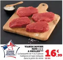 Super U Viande bovine pave griller offre