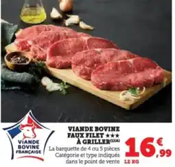 Super U Viande bovine faux filet à griller offre