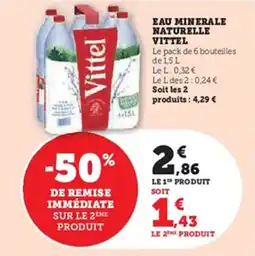 U Express Eau minerale naturelle vittel offre