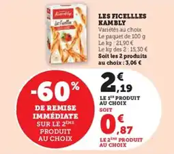U Express Les ficellles kambly offre