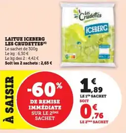 U Express Laitue iceberg les crudettes offre