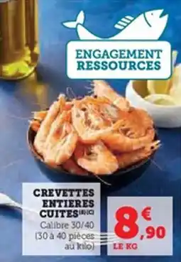 U Express Crevettes entieres cuites offre