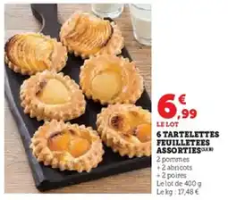 U Express 6 tartelettes feuilletees assorties offre