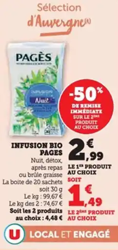 U Express Infusion bio pages offre