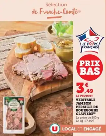 U Express Veritable jambon persille de bourgogne claviere offre