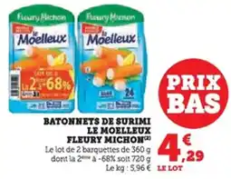 U Express Batonnets de surimi le moelleux fleury michon offre