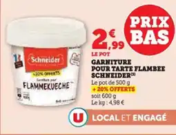 U Express Garniture pour tarte flambee schneider offre