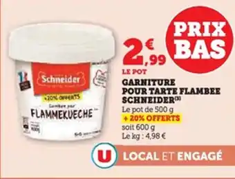 U Express Garniture pour tarte flambee schneider offre