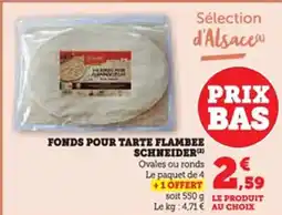 U Express Fonds pour tarte flambee schneider offre
