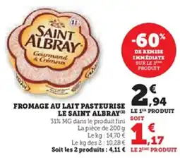 U Express Fromage au lait pasteurise le saint albray offre