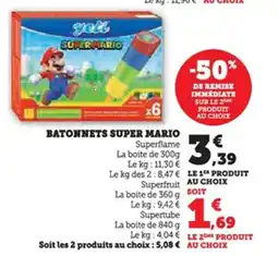 U Express Batonnets super mario offre