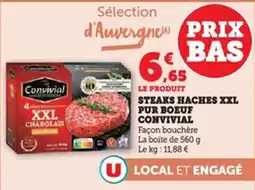 U Express Steaks haches xxl pur boeuf convivial offre