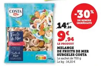 U Express Melange de fruits de mer surgeles costa offre