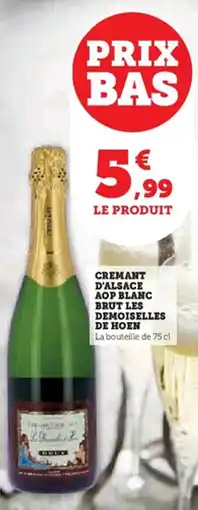U Express Cremant d'alsace aop blanc brut les demoiselles de hoen offre