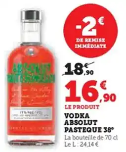 U Express Vodka absolut pasteque 38° offre