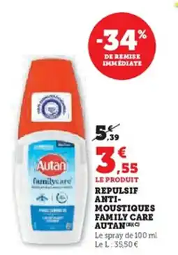 U Express Repulsif anti moustiques family care autan offre