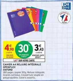 Intermarché Express Oxford - cahier a4 reliure intégrale offre