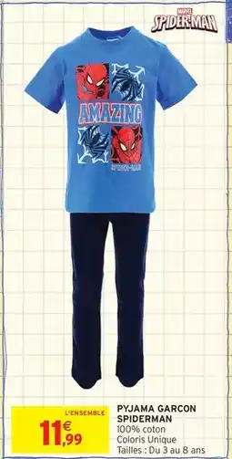 Intermarché Express Marvel - pyjama garçon spiderman offre