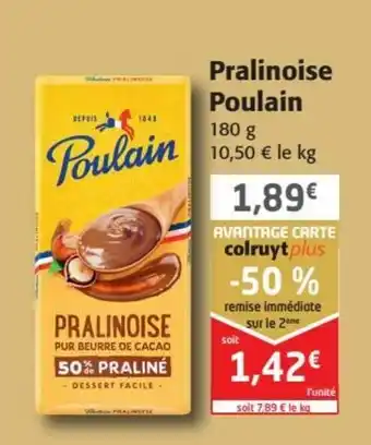 Colruyt Pralinoise poulain offre
