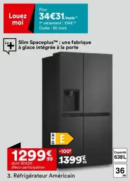 BUT Réfrigérateur Américain offre